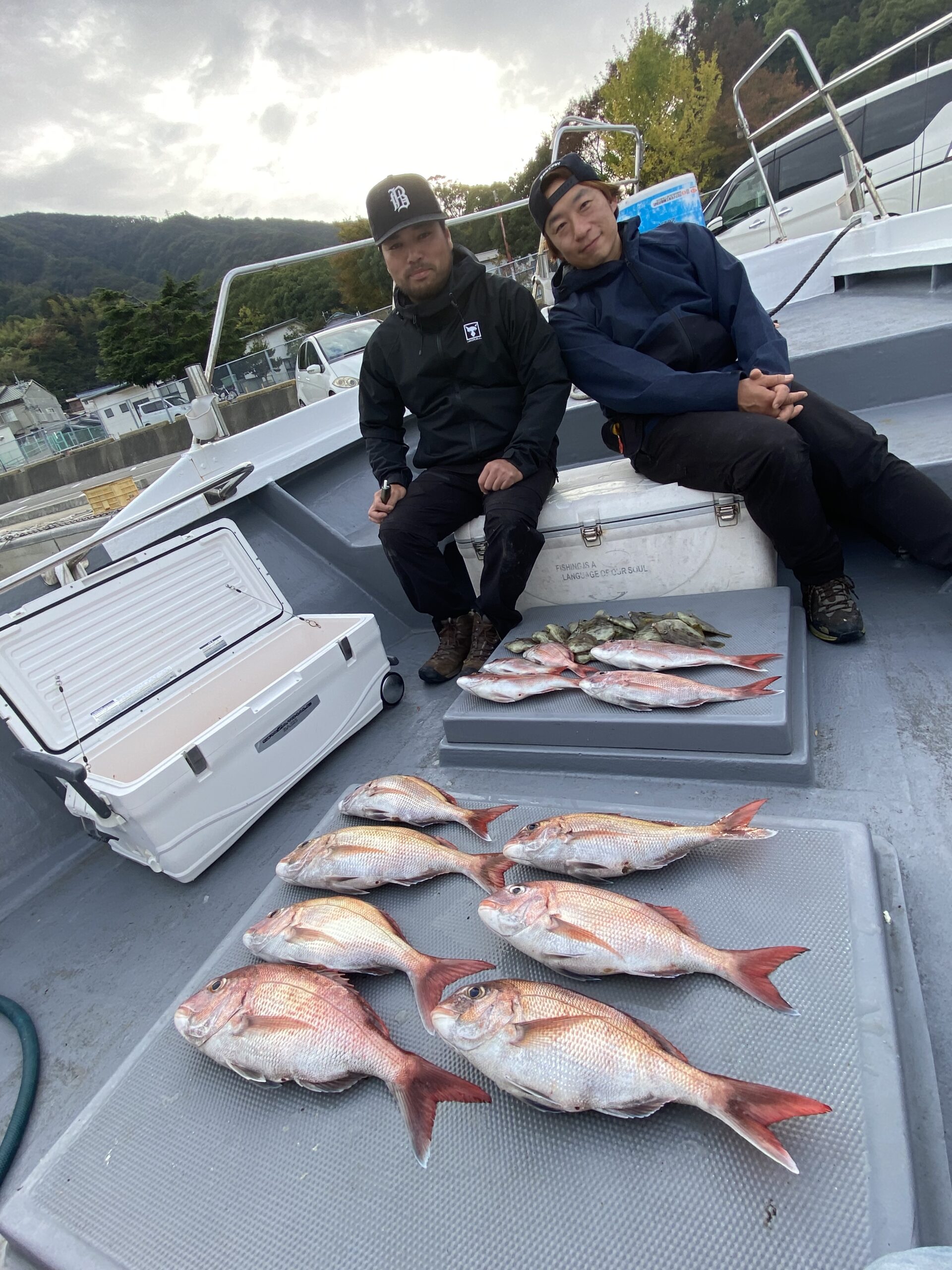 鯛ラバ&カワハギリレー便❣️ 11月9日