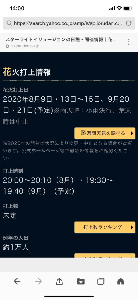 はなび和歌山マリーナシティ花火大会チャーター便